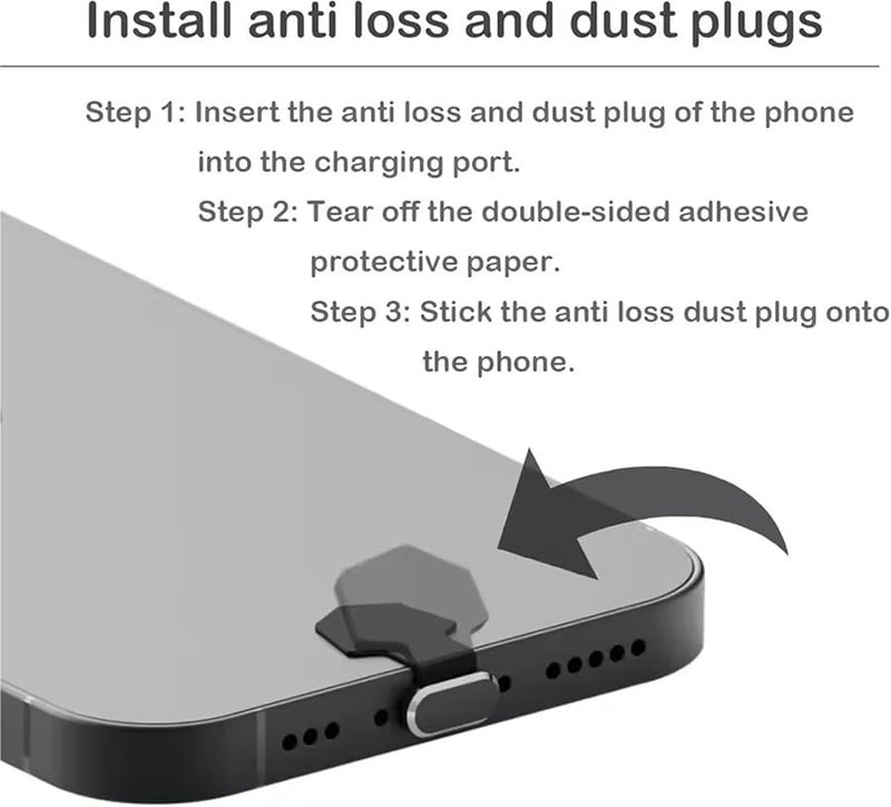 Silver USB C Dust Plug 15pcs Self Adhesive Metal Type C Port Protectors for Tablets Smart Phones - Image 5